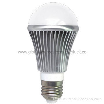 5W LED Bulb with CE/FCC/RoHS Marks, Aluminum Body, E14/E26/B22